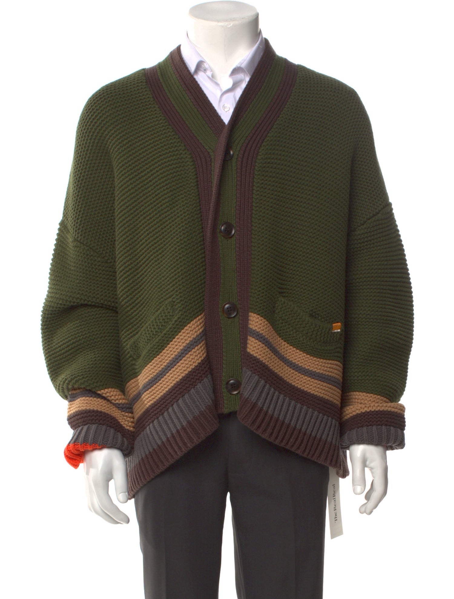 Union Los Angeles Striped V-Neck Cardigan