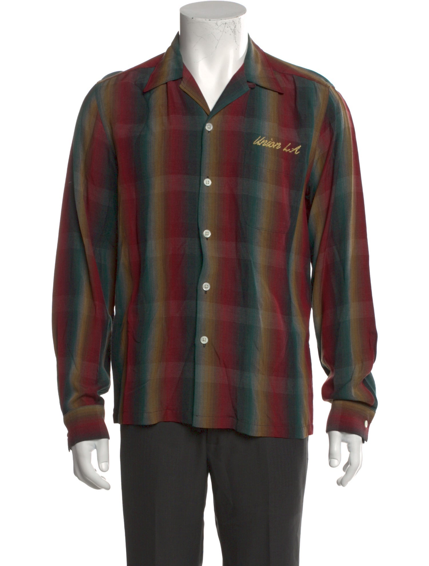 Union Los Angeles Plaid Print Long Sleeve Shirt