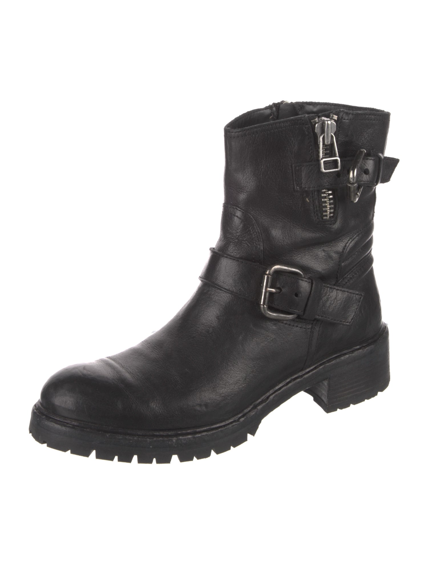 Untamed Street Leather Moto Boots