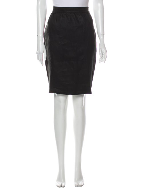 Ungaro Paris 1980's Knee-Length Skirt Black