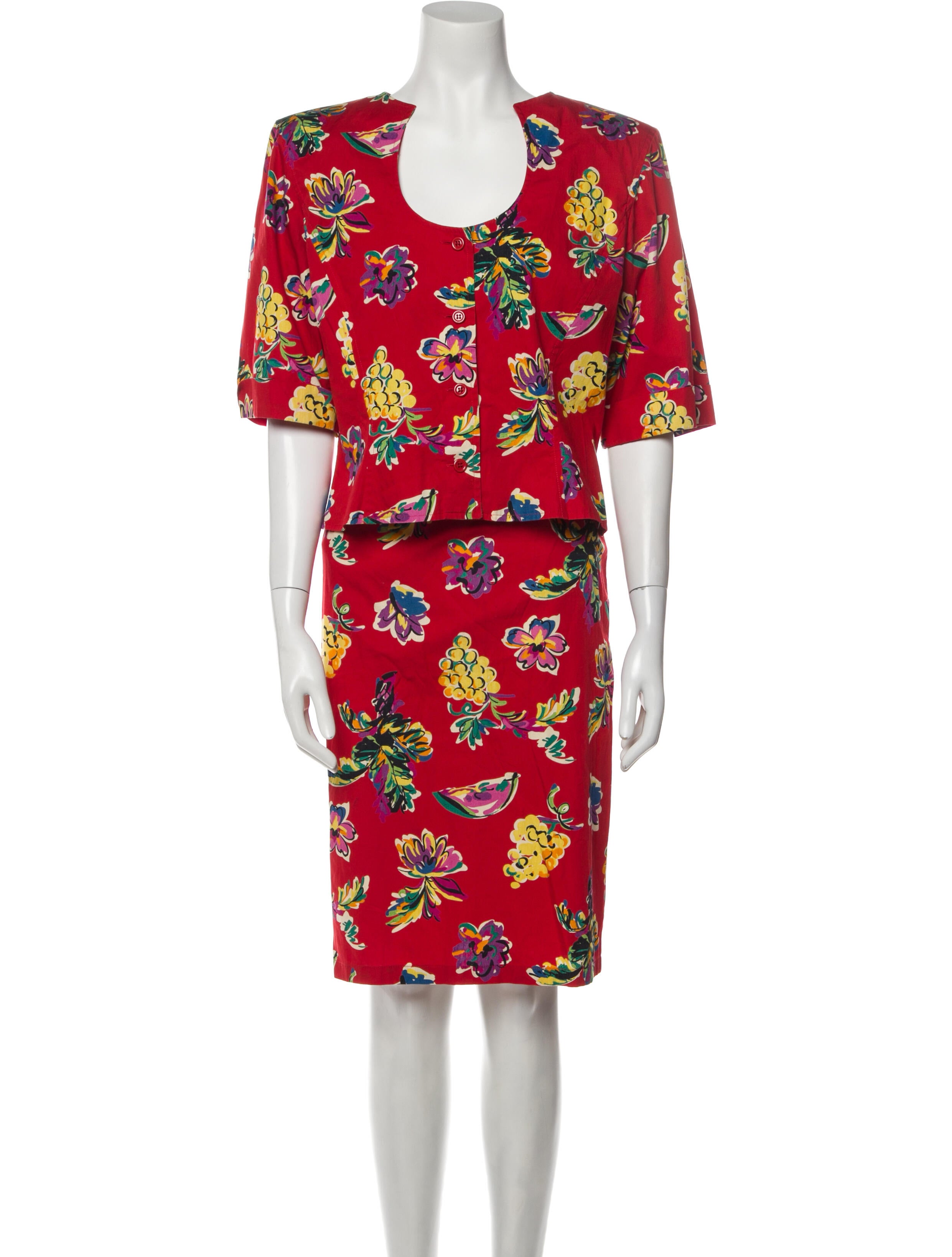 Ungaro Paris Vintage 1980's Skirt Suit