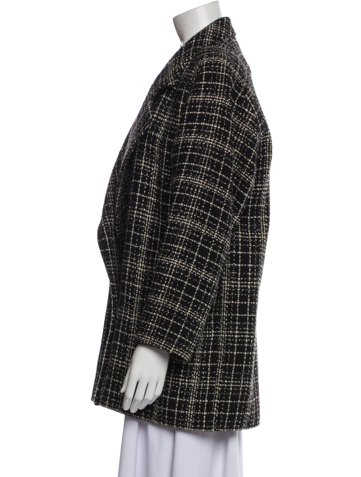 Ungaro Paris Vintage Plaid Print Coat