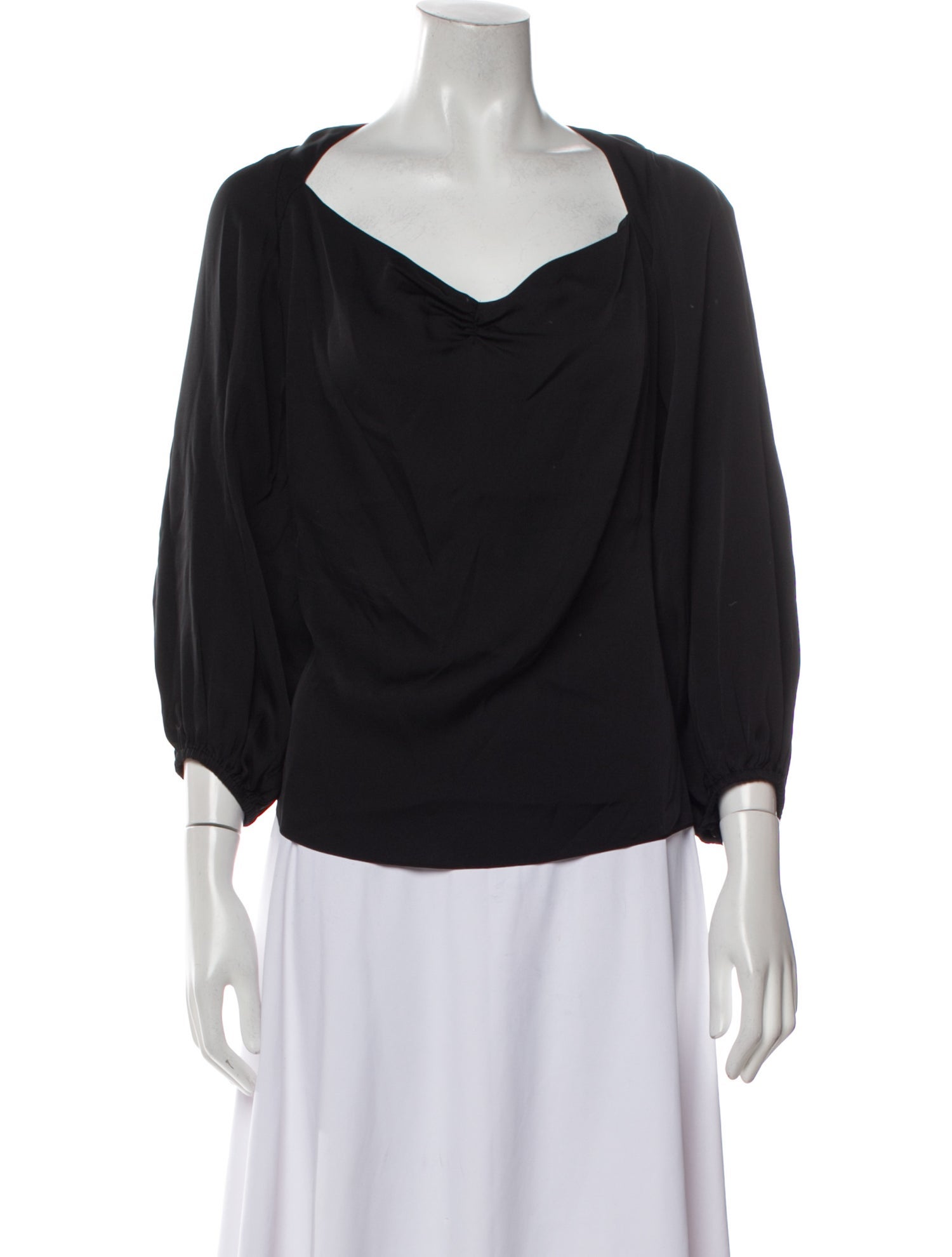 Ungaro Paris Silk Cowl Neck Blouse