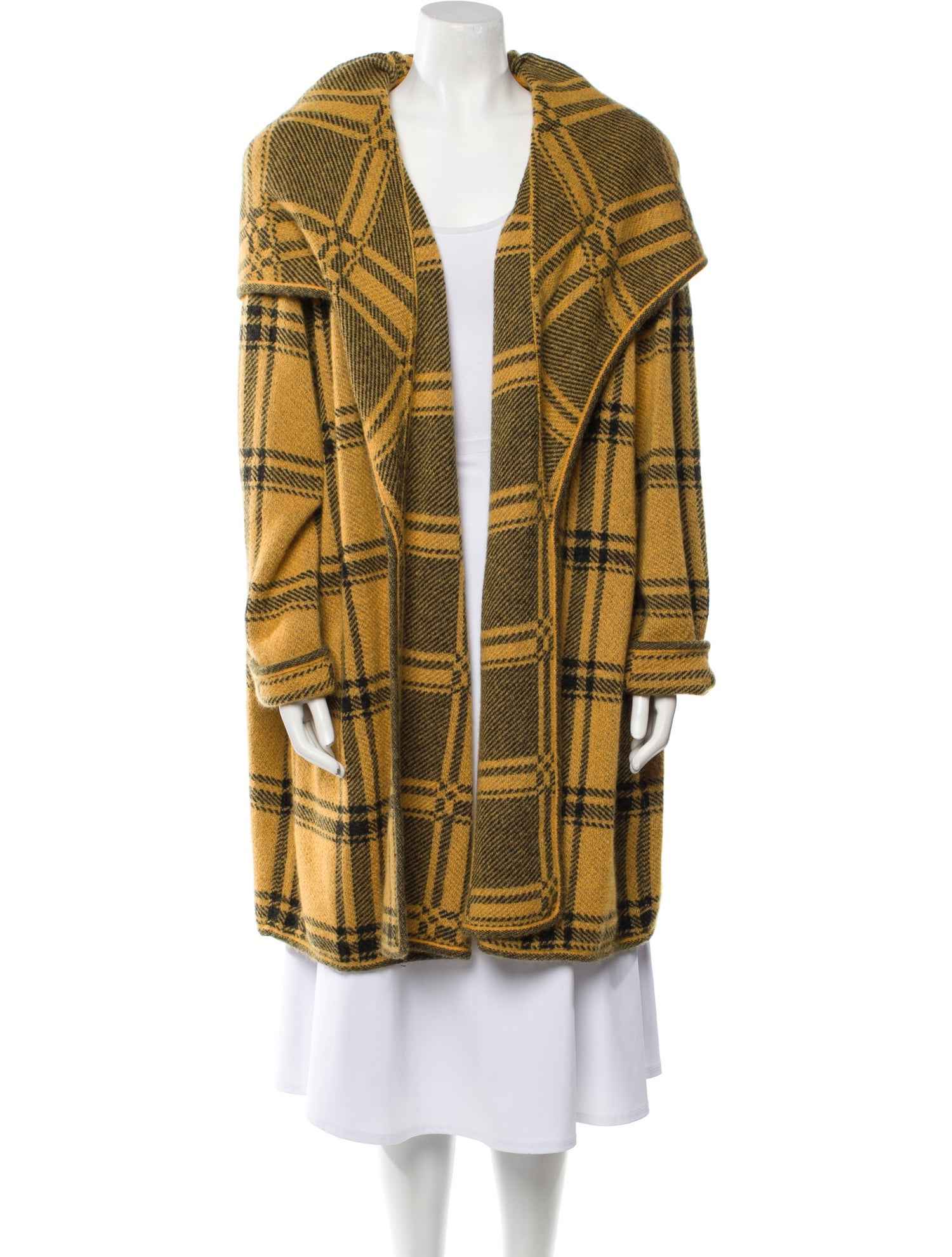 Ungaro Paris Plaid Print Coat