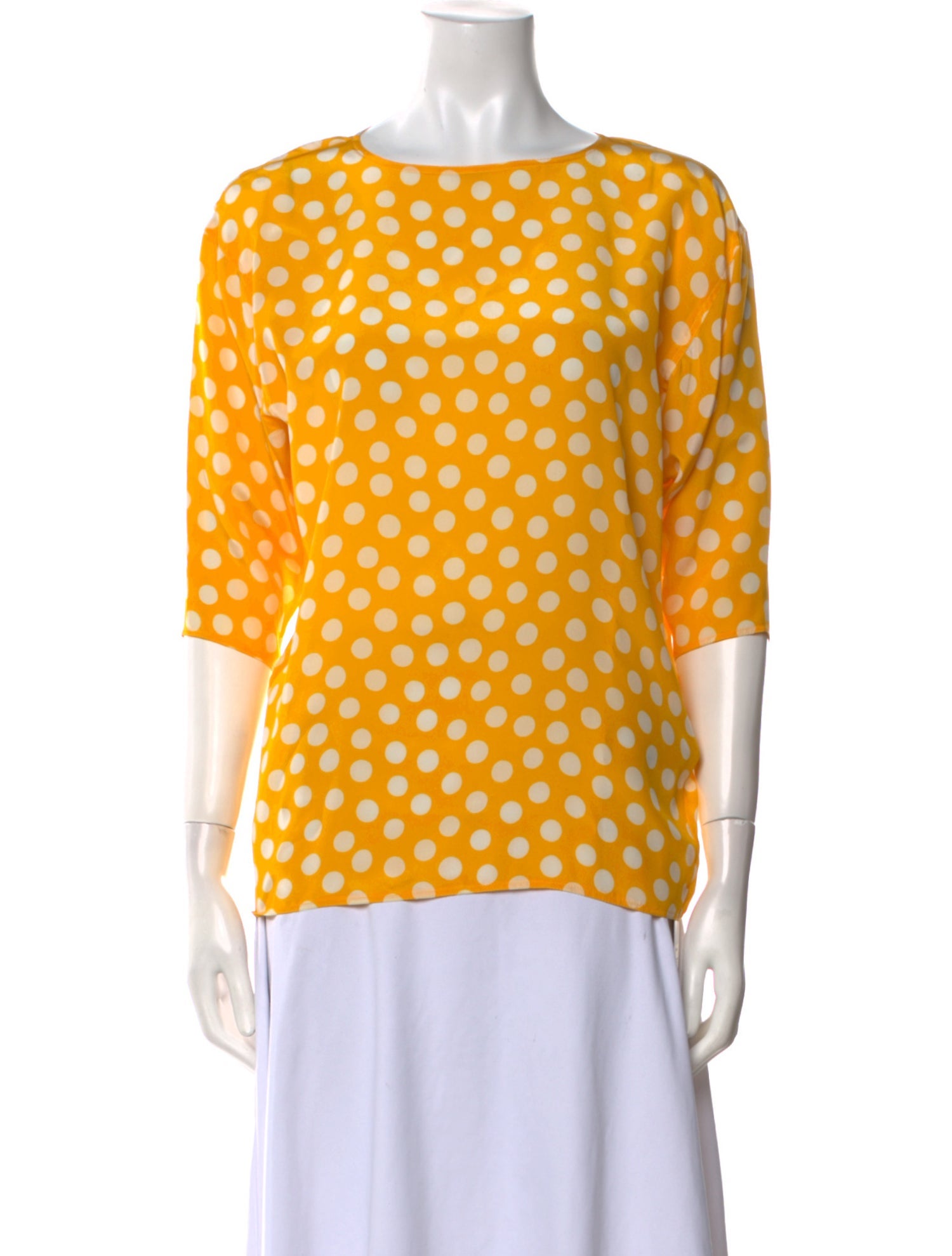 Ungaro Paris Silk Polka Dot Print Blouse