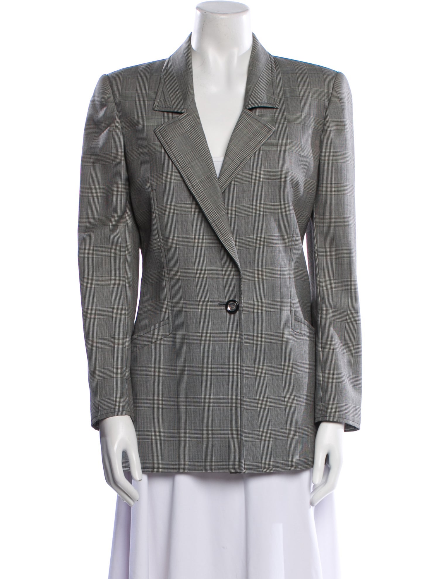 Ungaro Paris Plaid Print Blazer