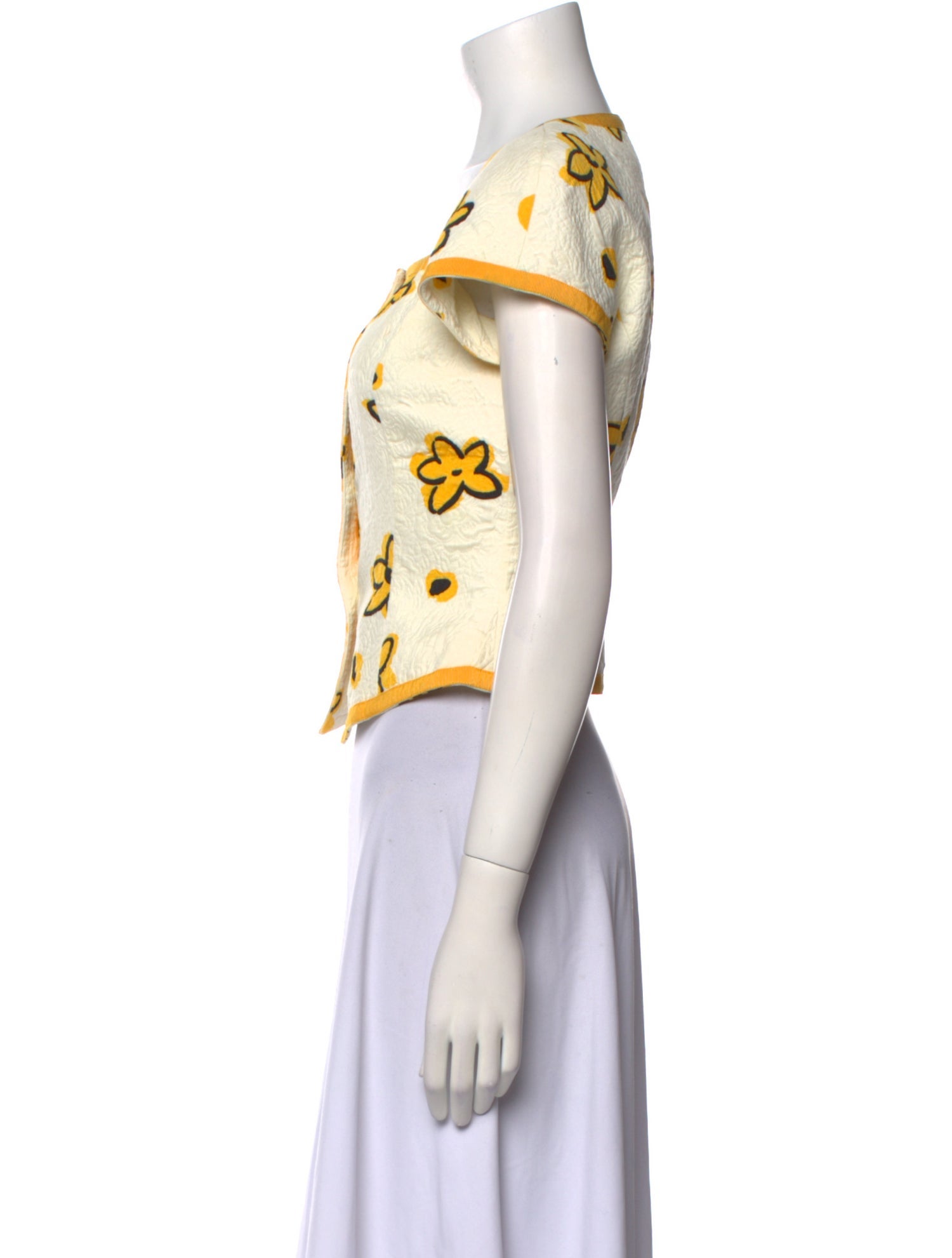 Ungaro Paris Printed Square Neckline Crop Top