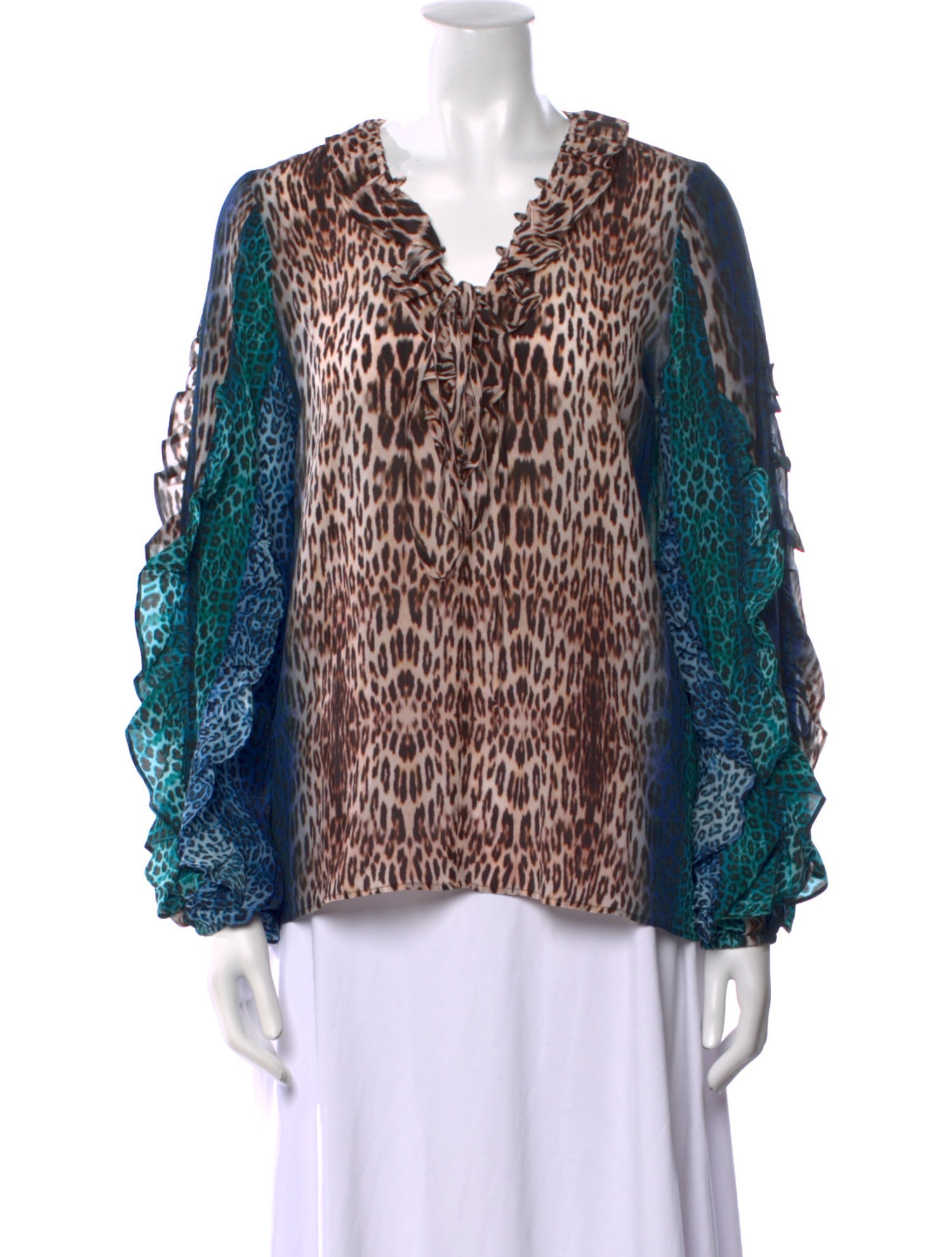Ungaro Paris Silk Animal Print Blouse