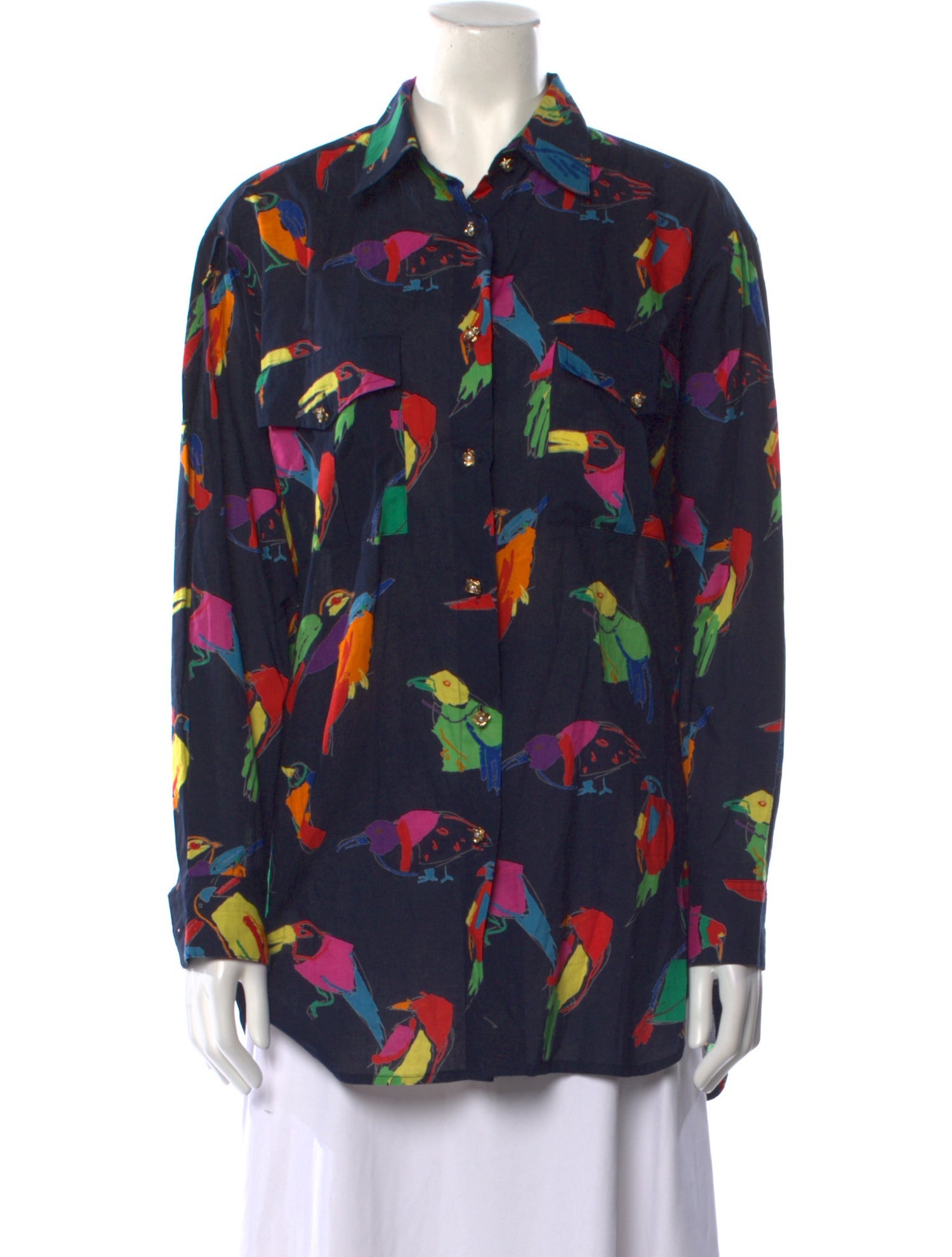 Ungaro Ter Vintage Late 1980's - Early 1990's Button-Up Top