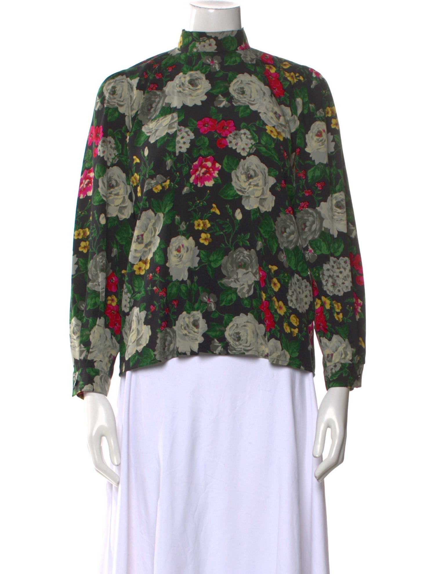 Ungaro Paris Silk Floral Print Blouse