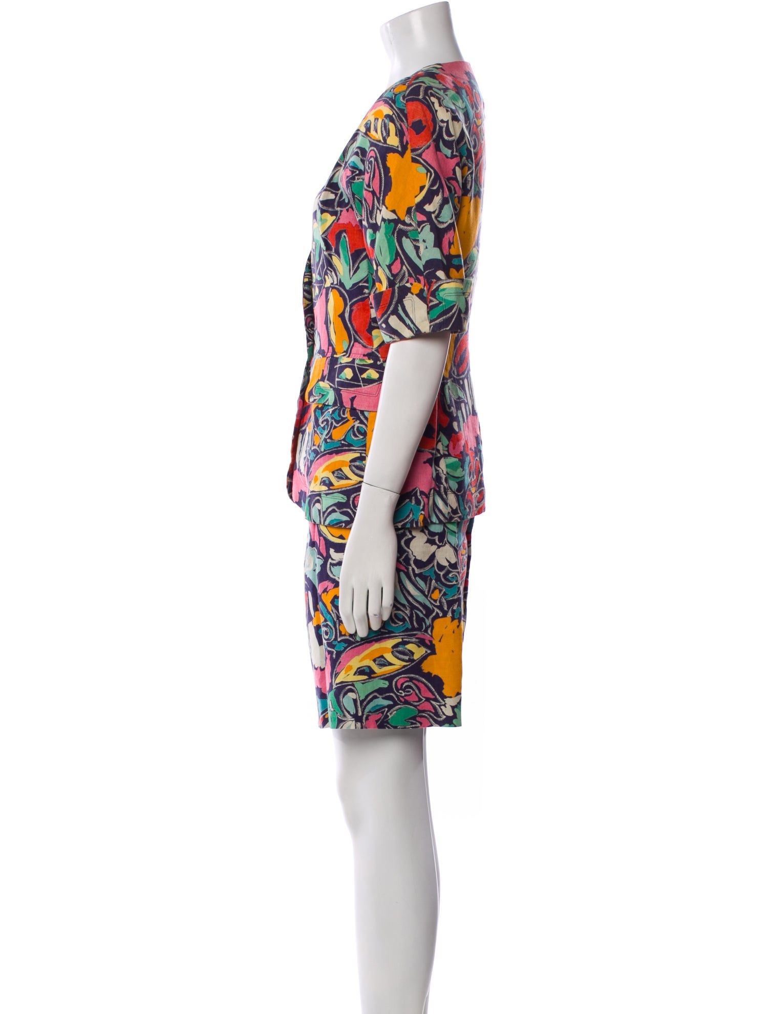 Ungaro Paris Vintage Printed Skirt Set