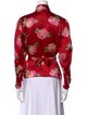 Ungaro Paris Floral Print Tie Neck Blouse