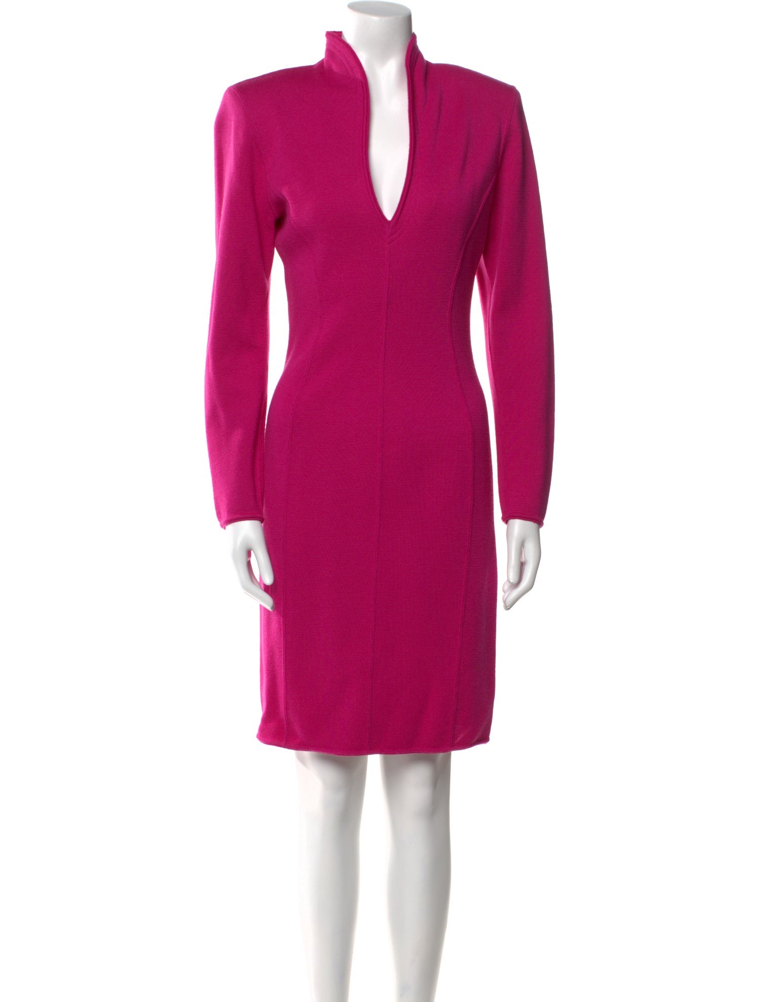 Ungaro Paris V-Neck Knee-Length Dress