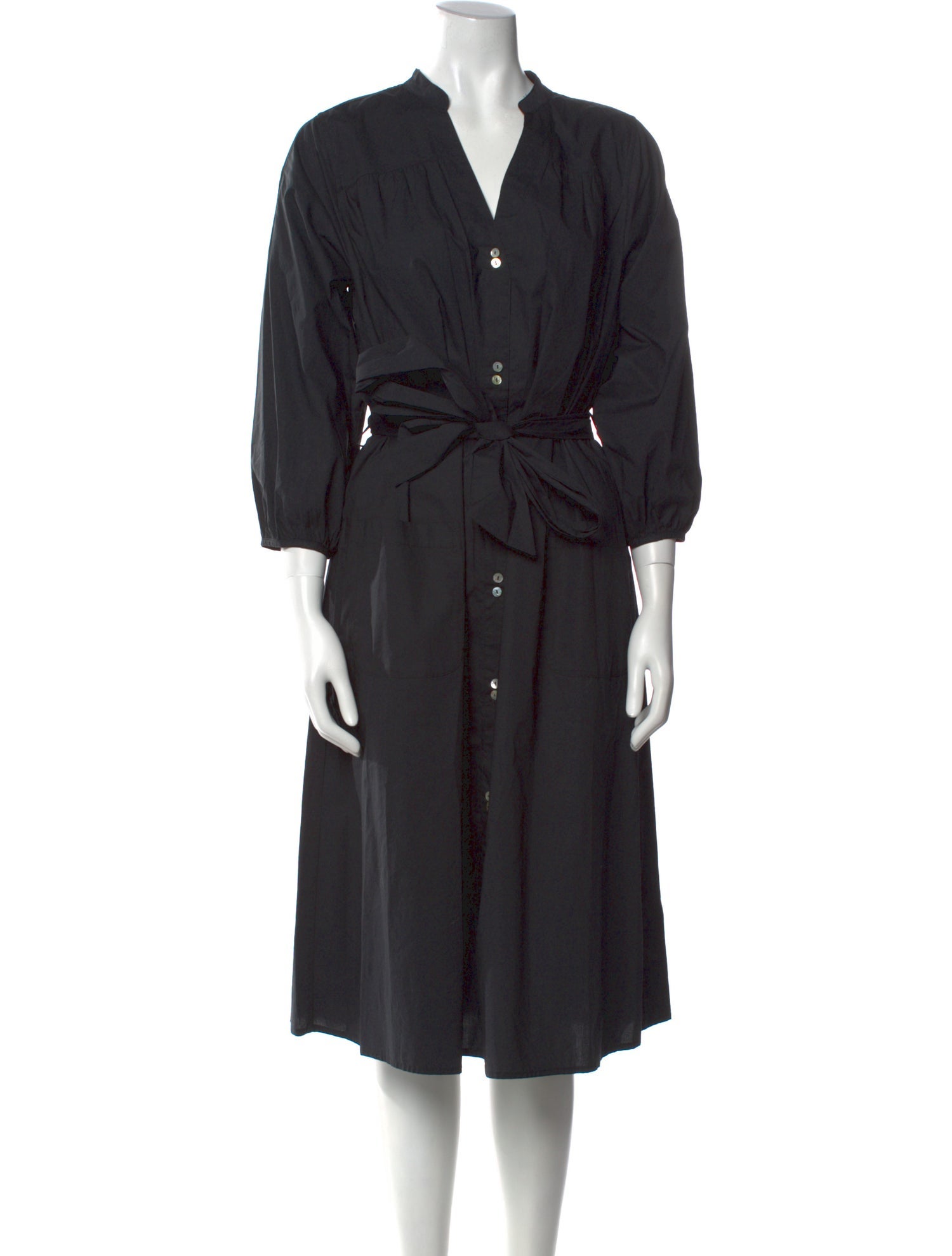 unsubscribed Linen Midi Length Dress