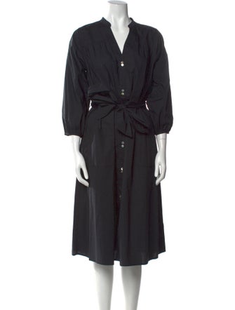 unsubscribed Linen Midi Length Dress