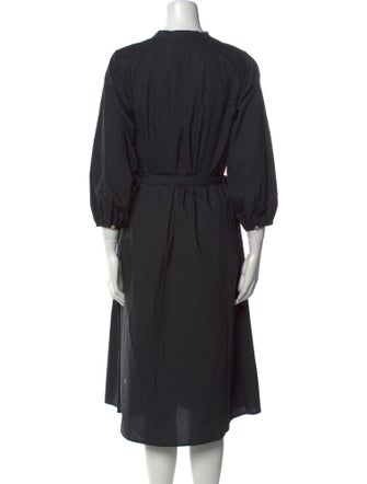 unsubscribed Linen Midi Length Dress