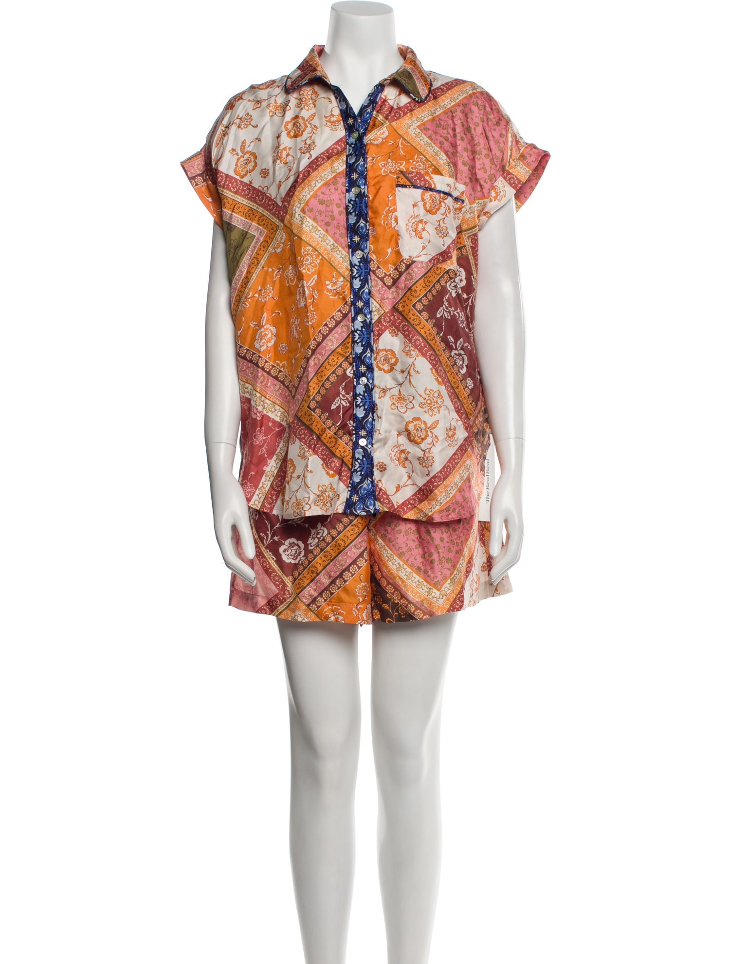 unsubscribed Silk Printed Short Set