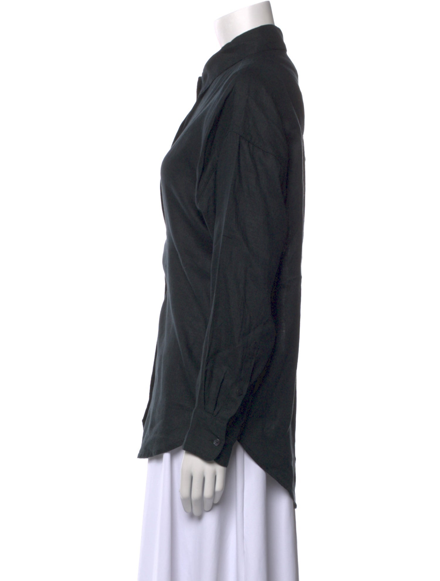 unsubscribed Linen Long Sleeve Button-Up Top w/ Tags