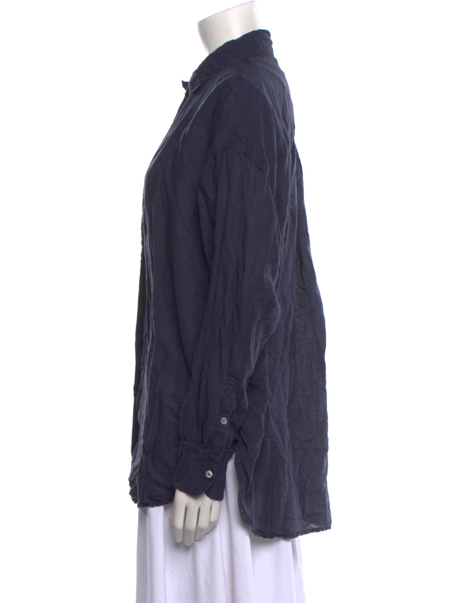 unsubscribed Long Sleeve Button-Up Top