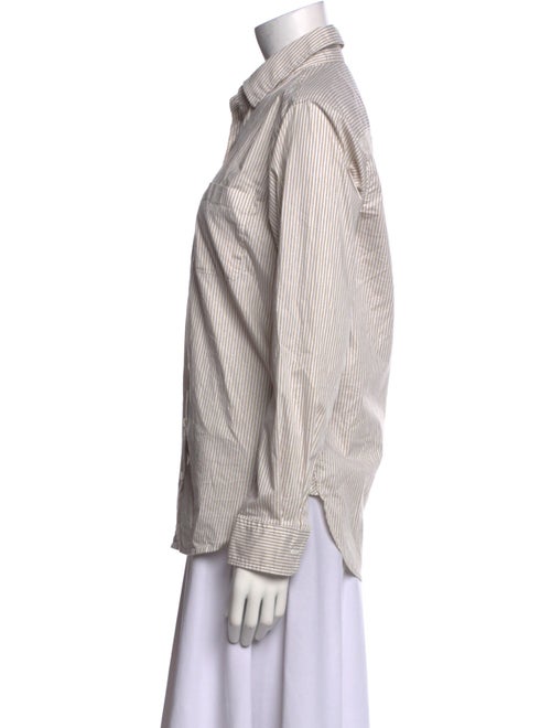 unsubscribed Striped Long Sleeve Button-Up Top