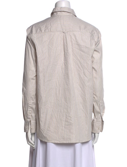 unsubscribed Striped Long Sleeve Button-Up Top