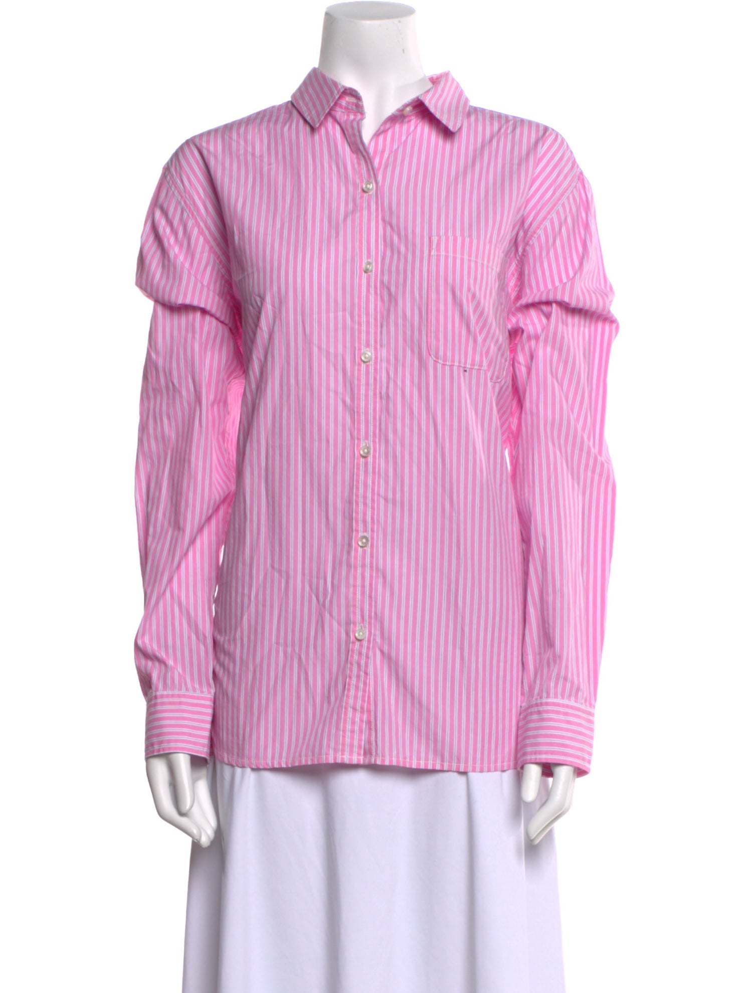 unsubscribed Striped Long Sleeve Button-Up Top w/ Tags