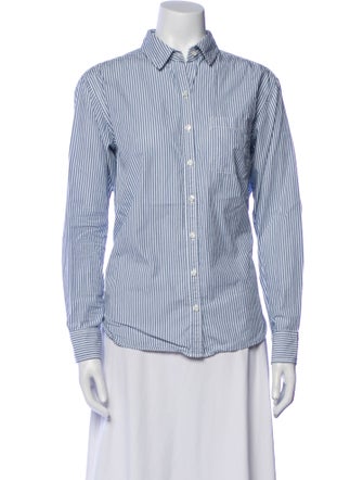 unsubscribed Striped Long Sleeve Button-Up Top