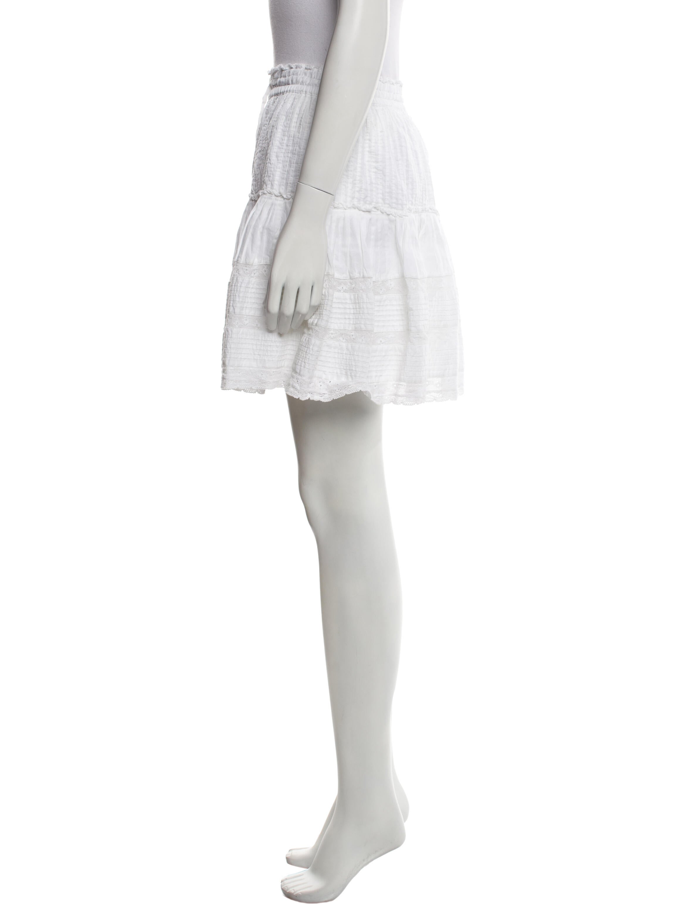 unsubscribed Lace Pattern Mini Skirt