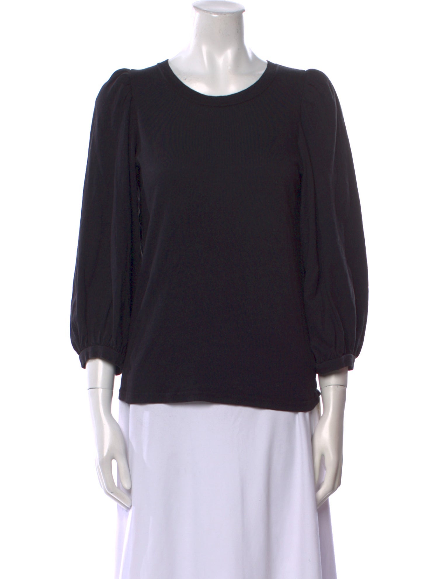 unsubscribed Crew Neck Three-Quarter Sleeve Top