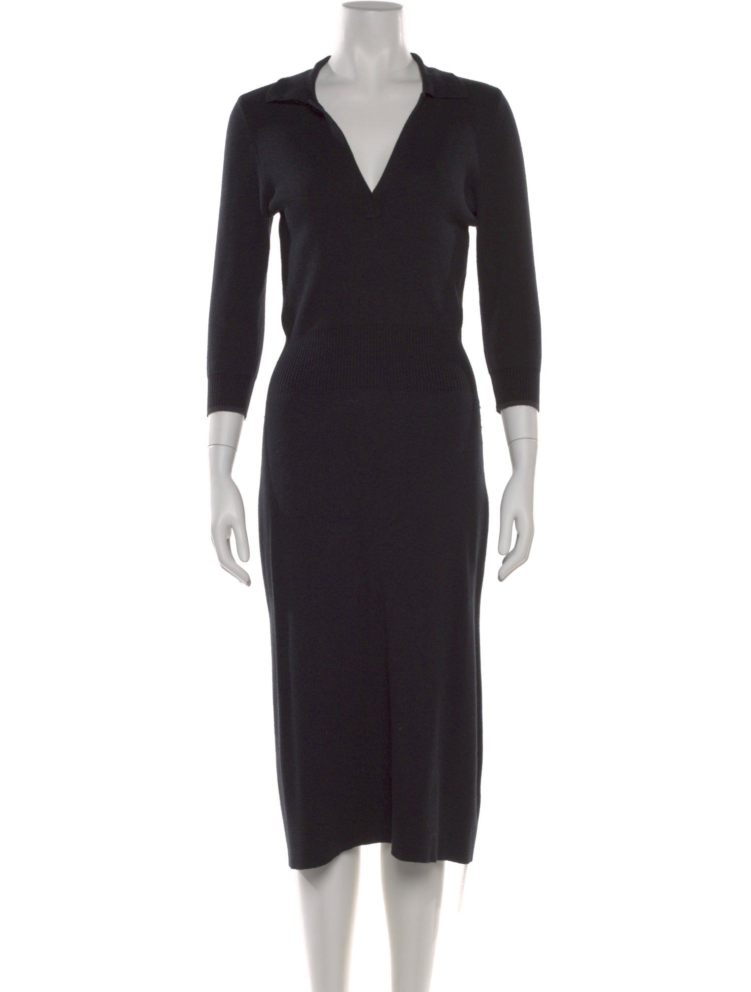 unsubscribed V-Neck Midi Length Dress