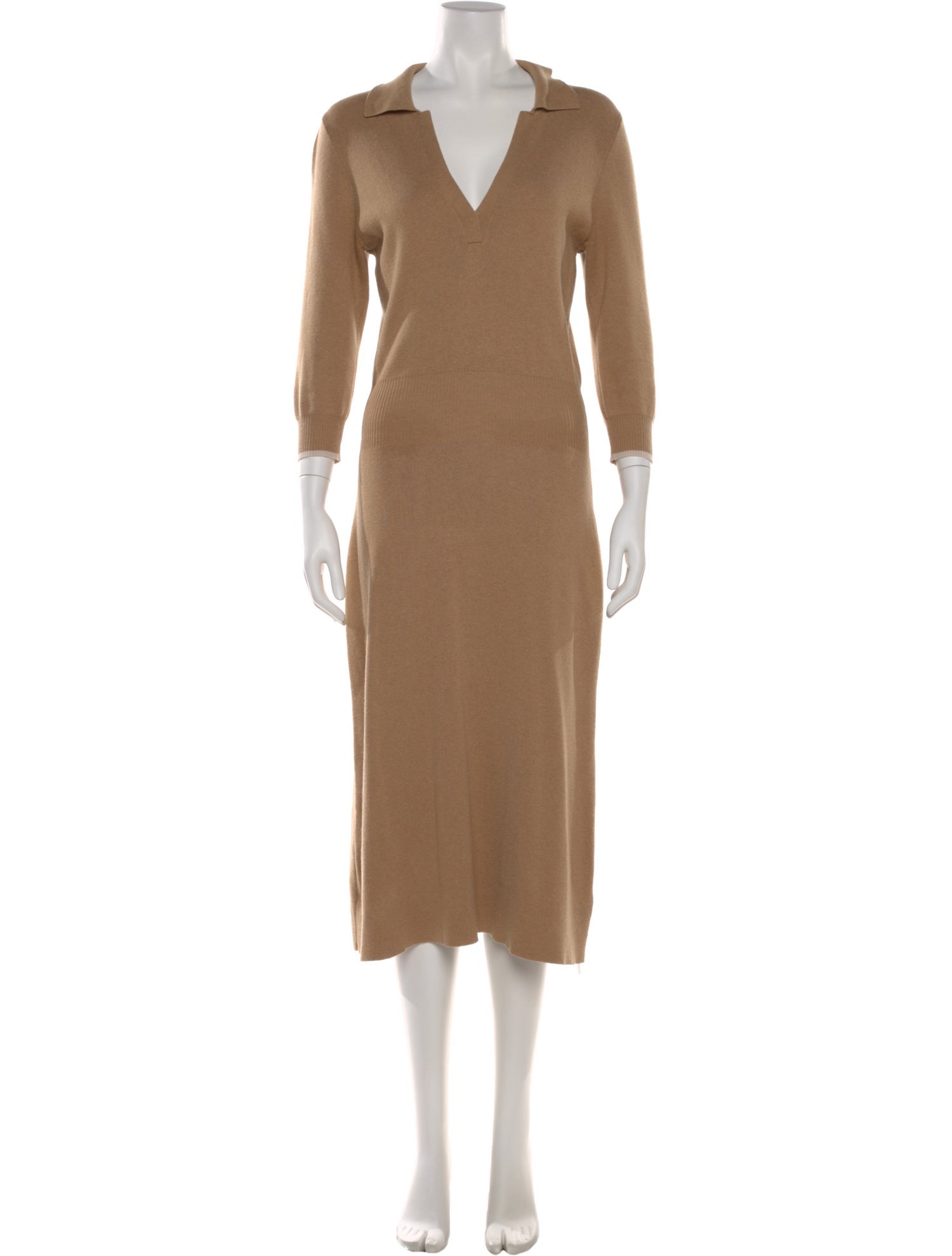 unsubscribed V-Neck Midi Length Dress