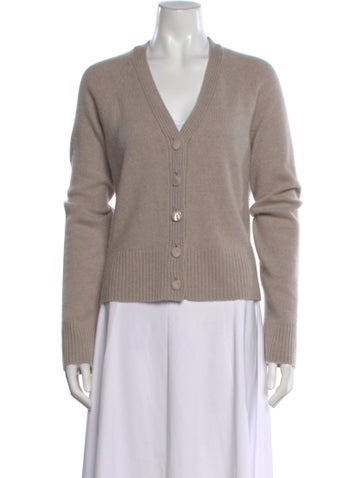 Pre-owned Unsubscribed Cashmere V-neck Sweater In Neutral