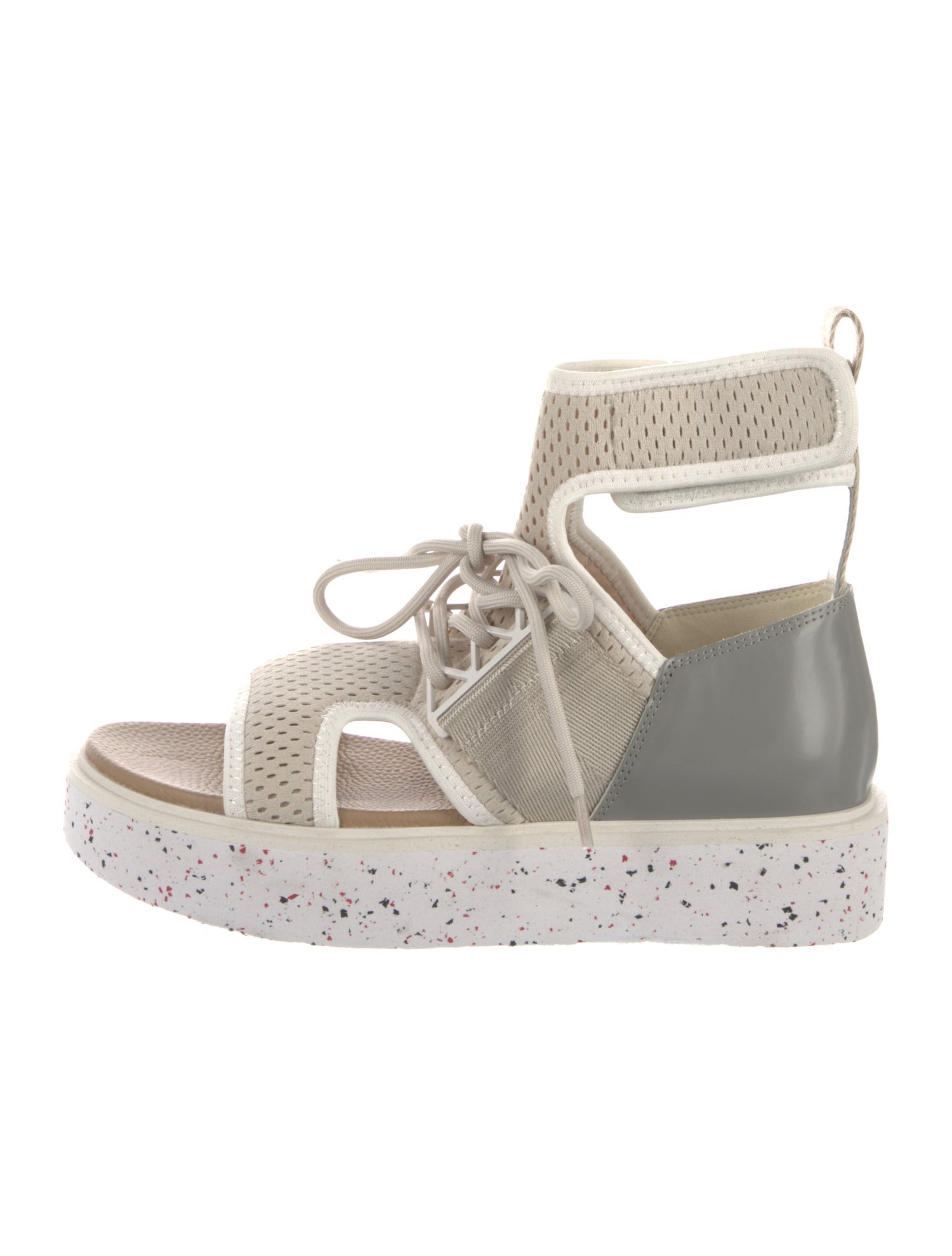 United Nude Mesh Animal Print Gladiator Sandals