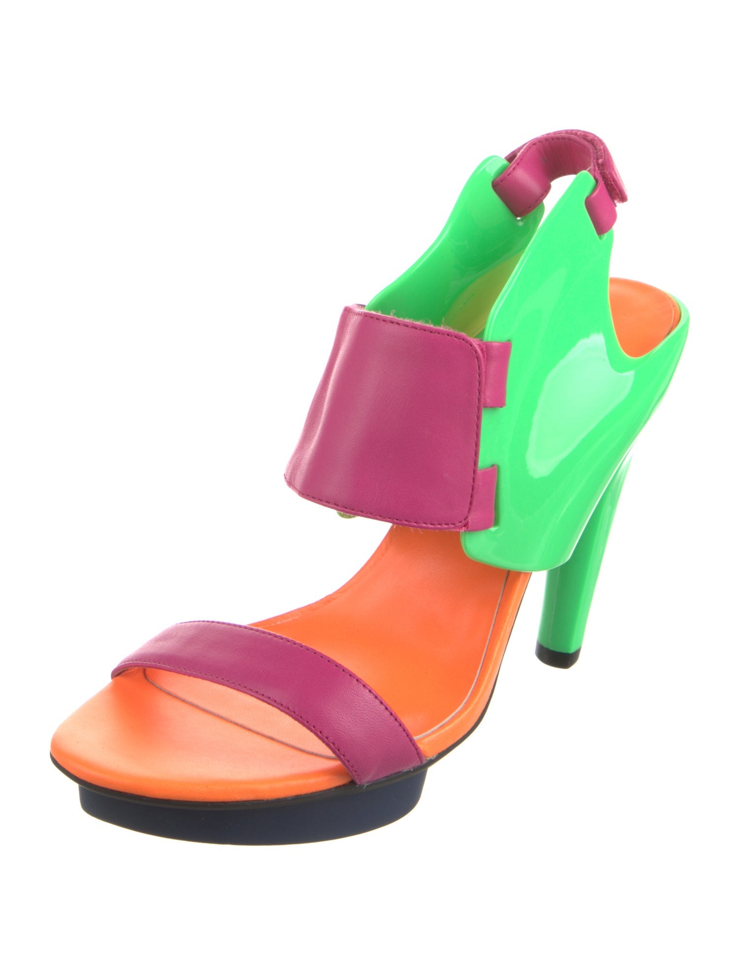 United Nude Rubber Colorblock Pattern Slingback Sandals