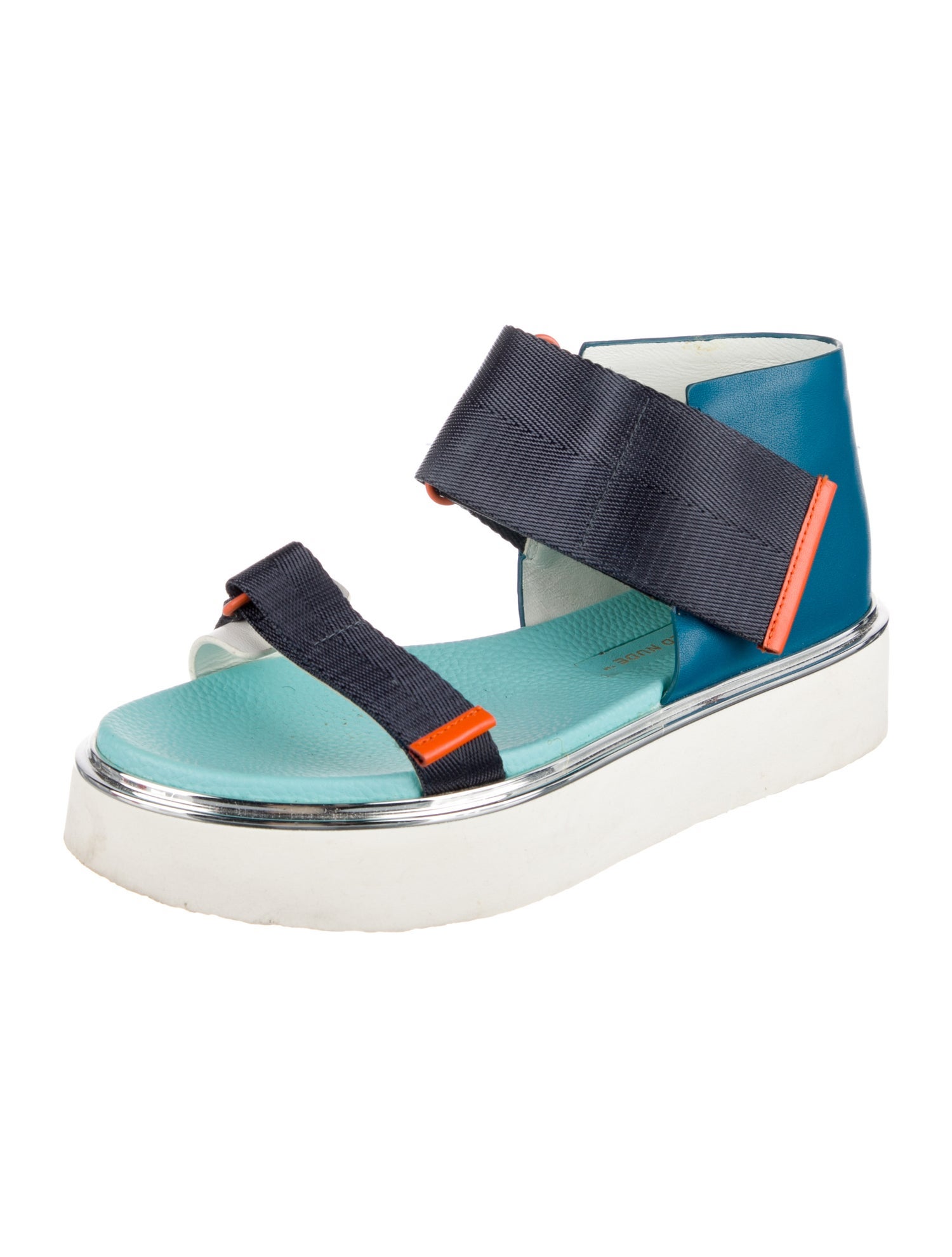 United Nude Leather Colorblock Pattern Sandals