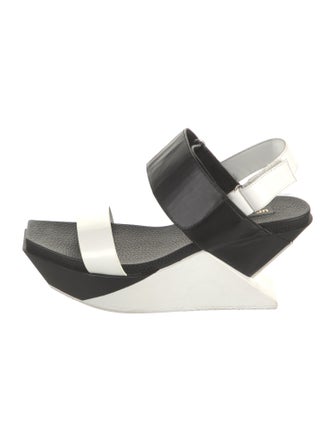 United Nude Leather Colorblock Pattern Slingback Sandals