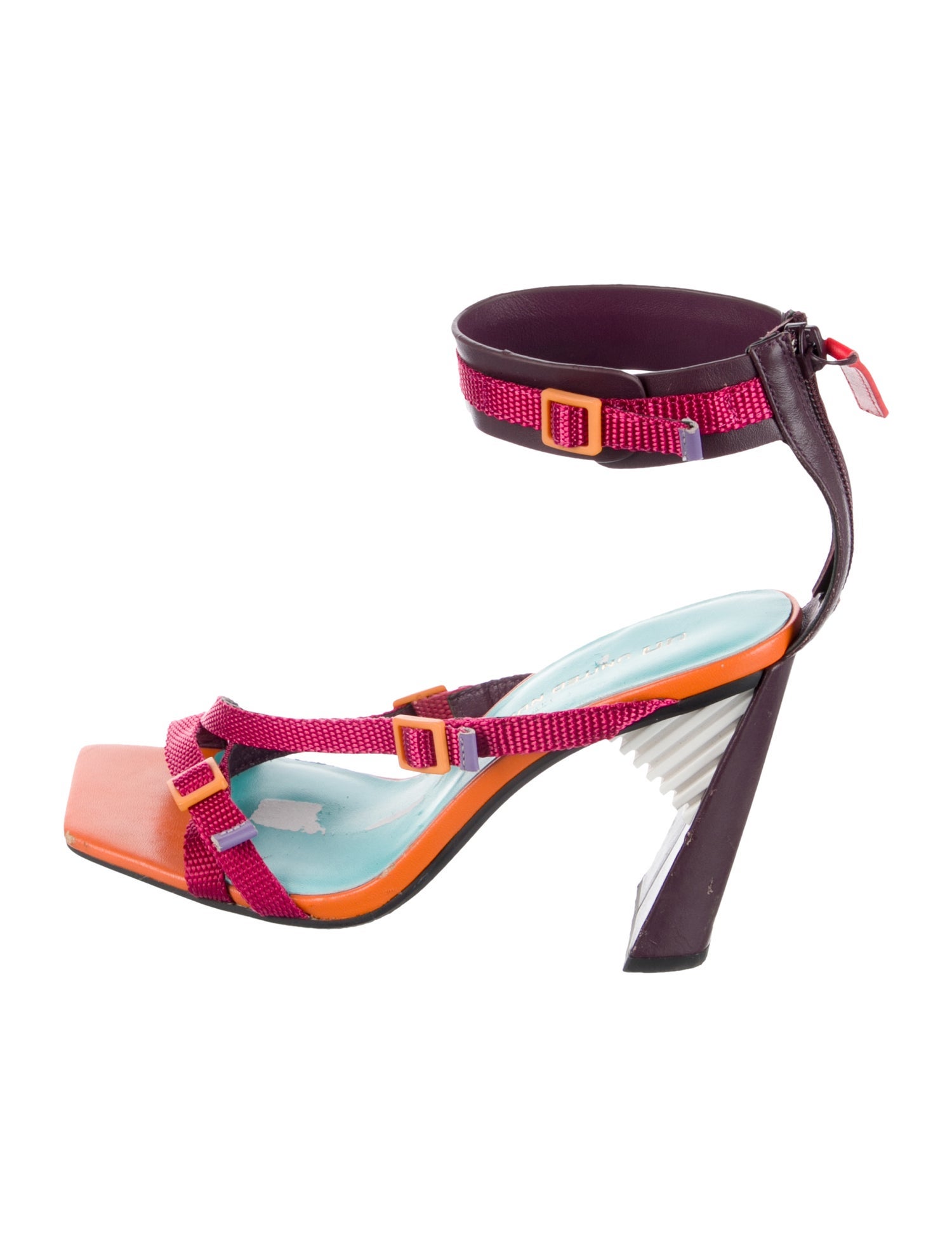 United Nude Leather Colorblock Pattern Sandals