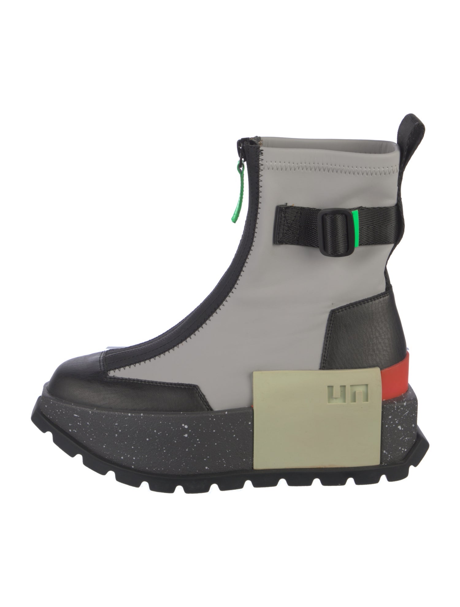 United Nude Leather Colorblock Pattern Sock Sneakers