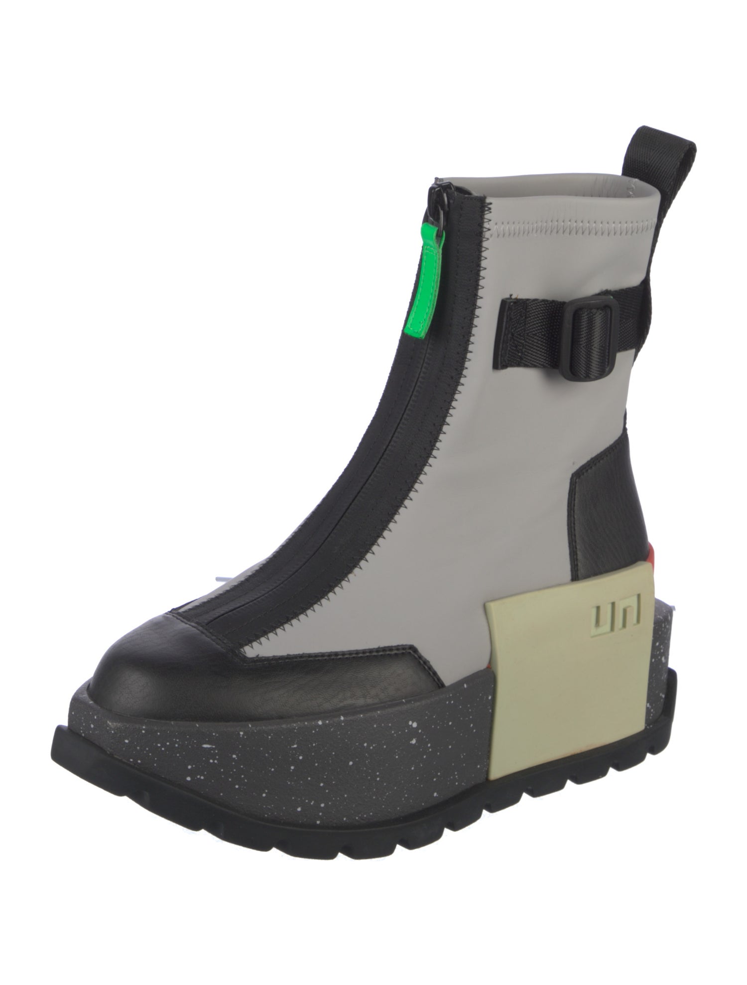 United Nude Leather Colorblock Pattern Sock Sneakers