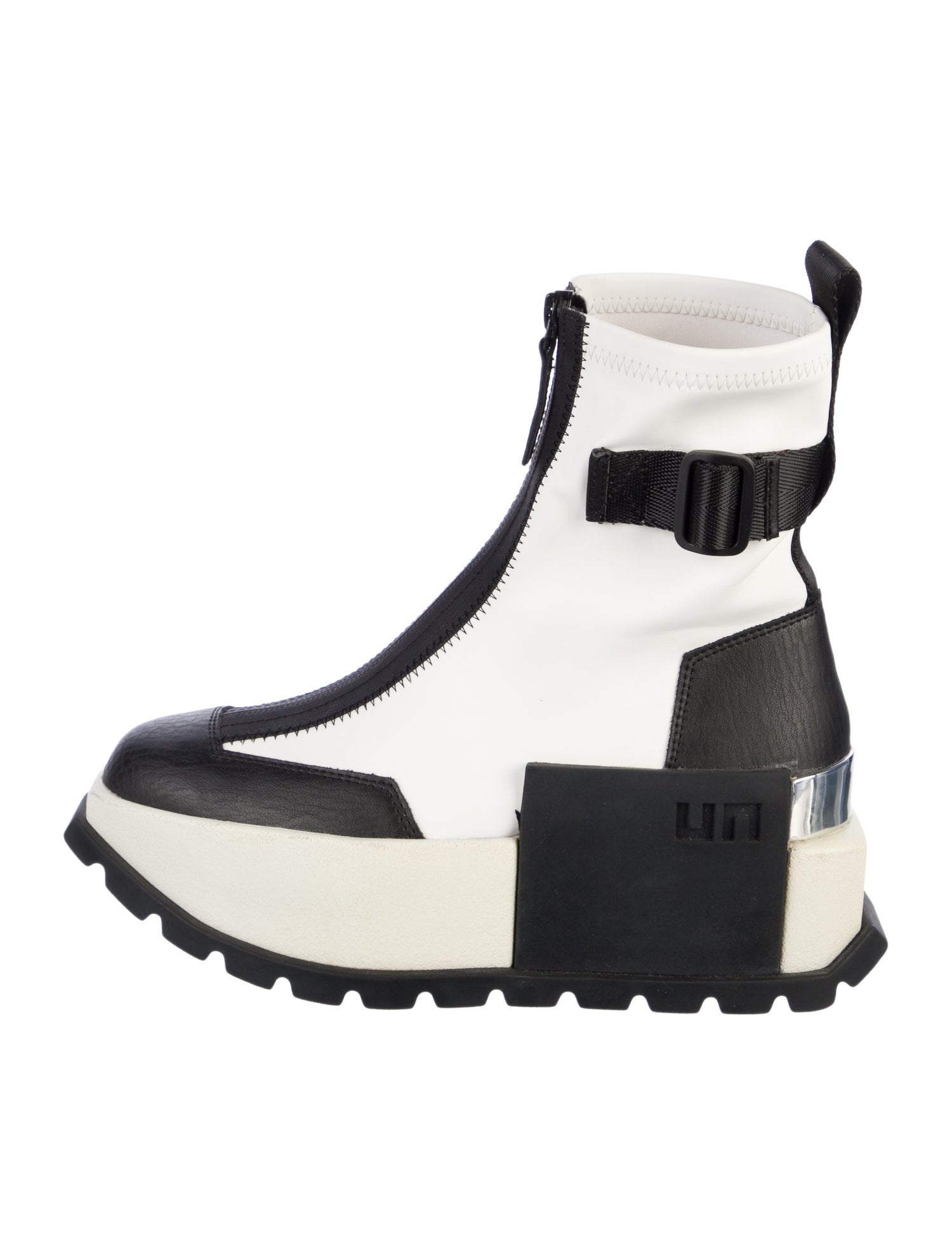 United Nude Leather Colorblock Pattern Chelsea Boots