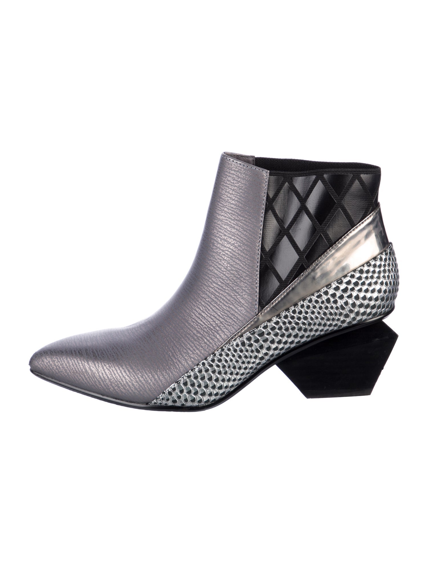 United Nude Leather Animal Print Chelsea Boots