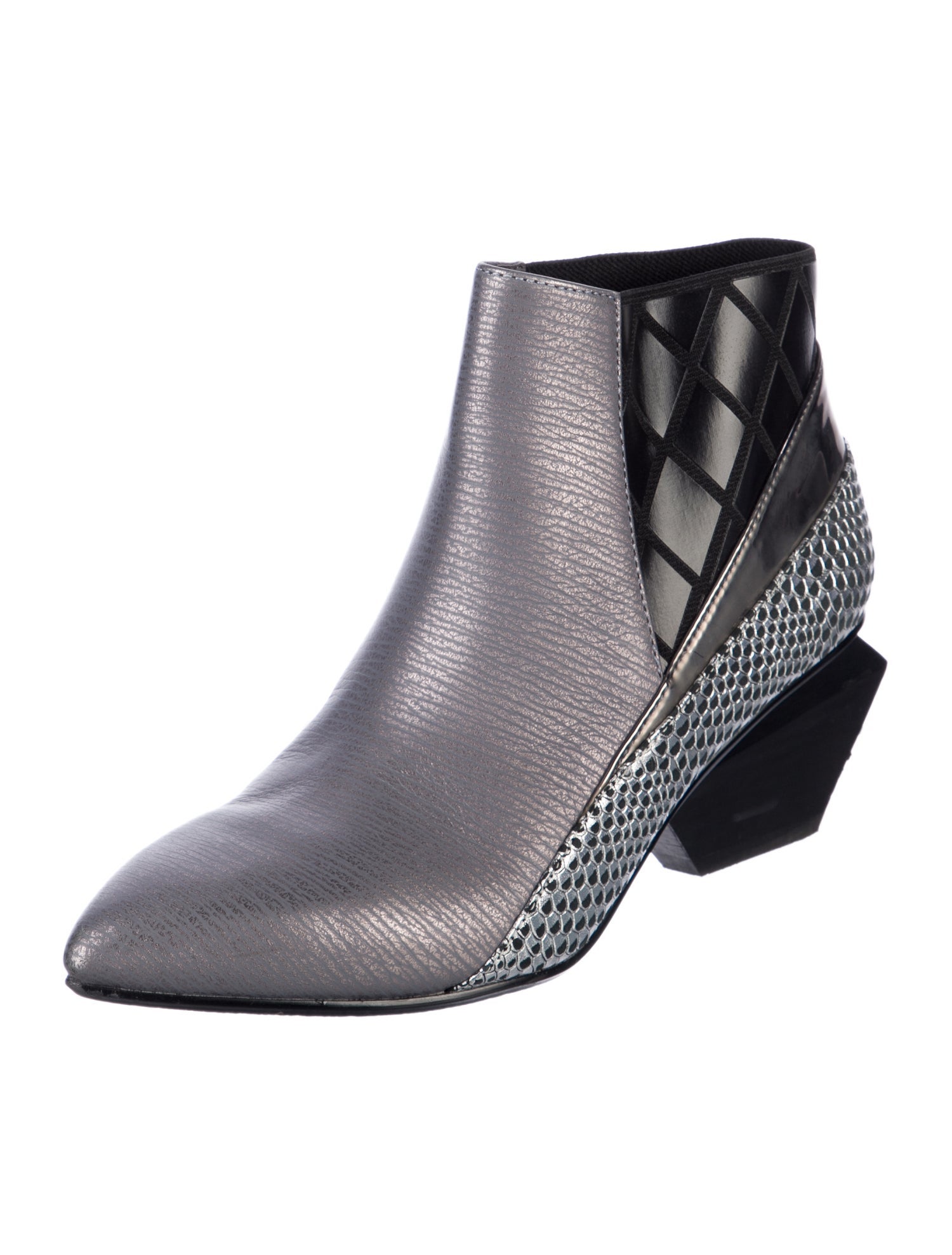 United Nude Leather Animal Print Chelsea Boots