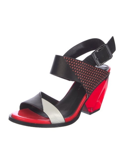 United Nude Leather Printed Slingback Sandals