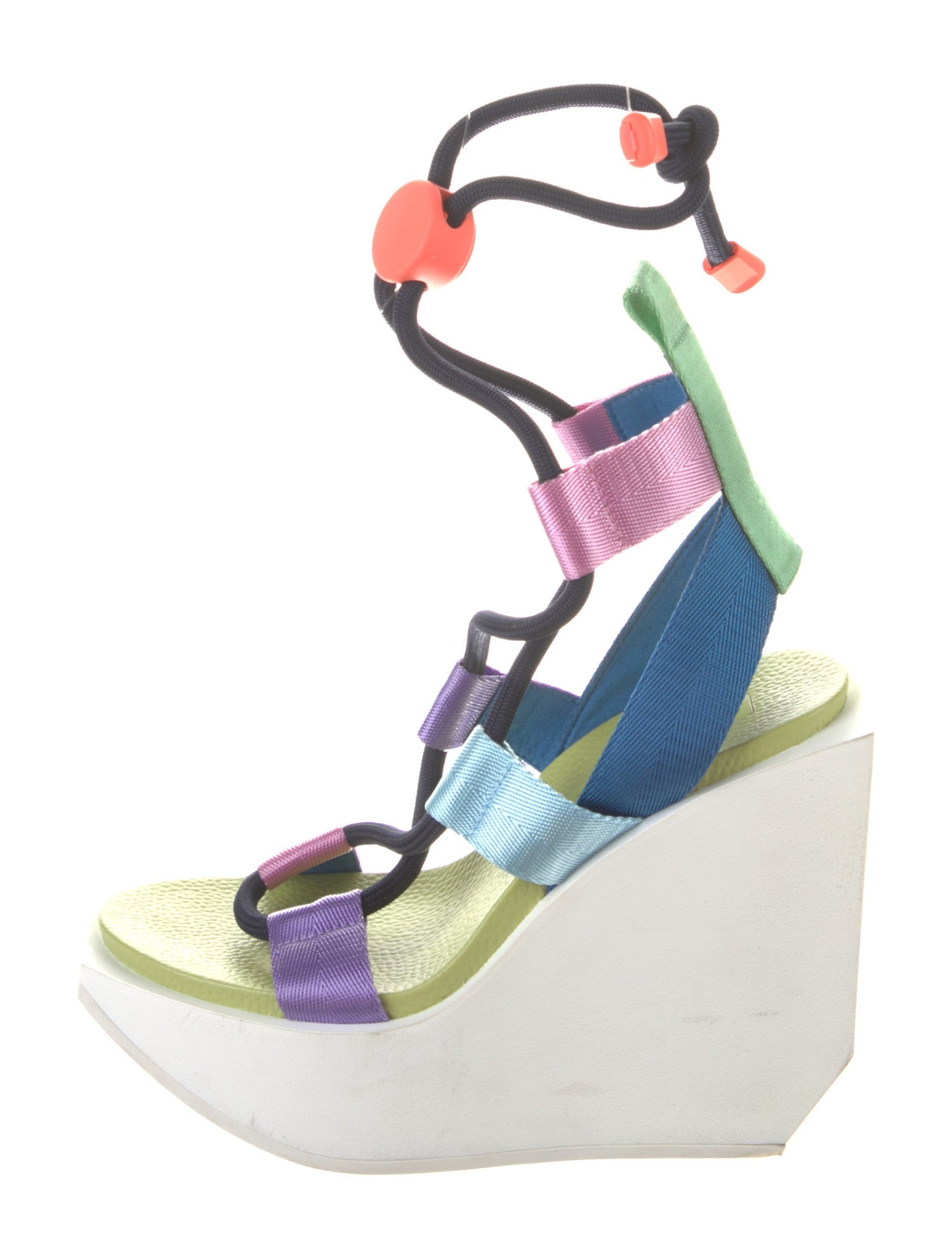 United Nude Colorblock Pattern Grosgrain Trim Gladiator Sandals