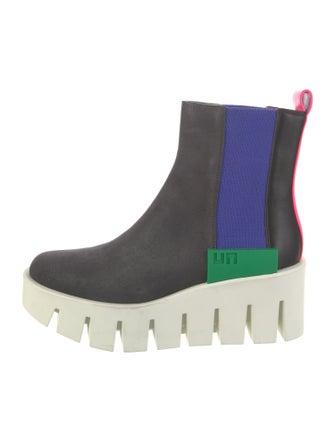 United Nude Suede Colorblock Pattern Chelsea Boots