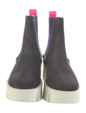 United Nude Suede Colorblock Pattern Chelsea Boots