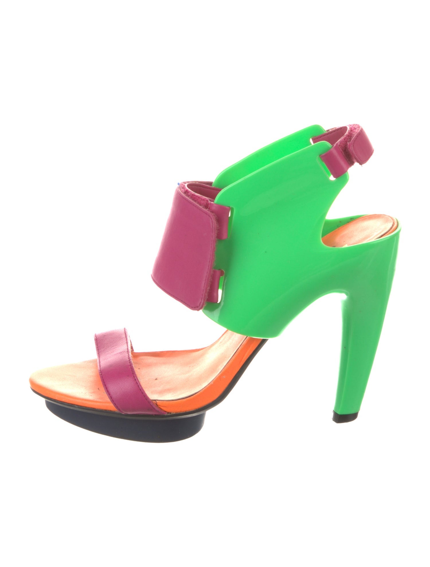 United Nude Rubber Colorblock Pattern Slingback Sandals