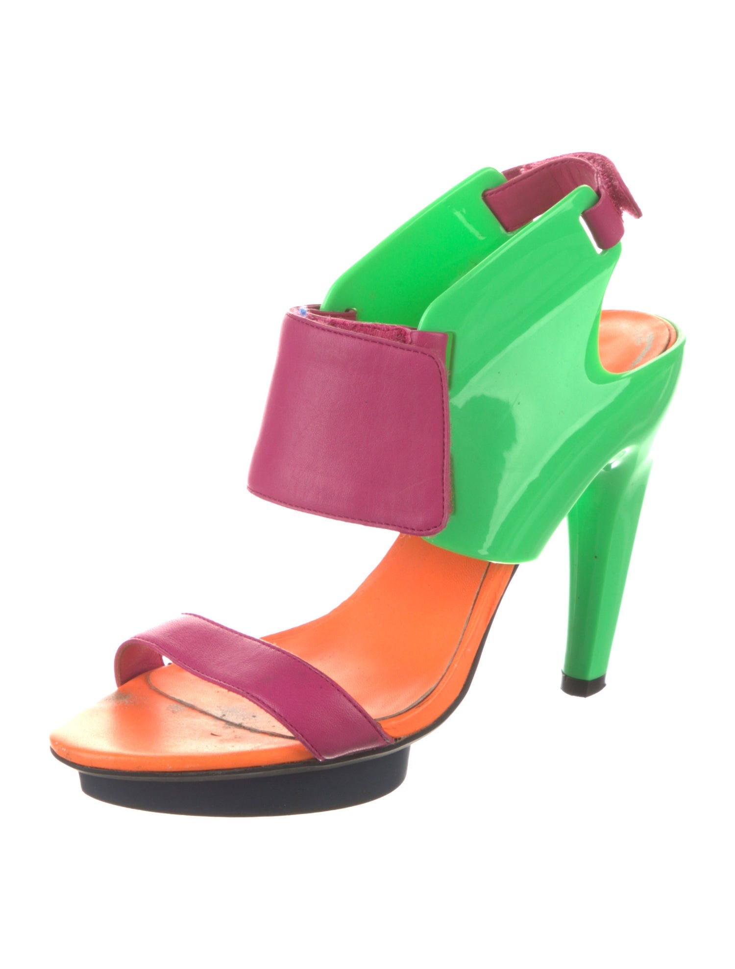 United Nude Rubber Colorblock Pattern Slingback Sandals
