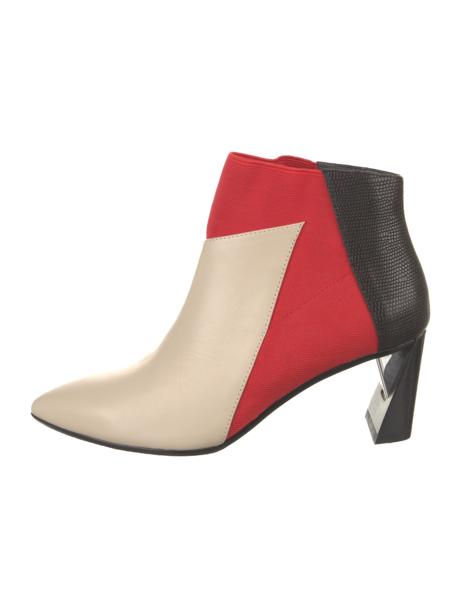 United Nude Leather Colorblock Pattern Chelsea Boots