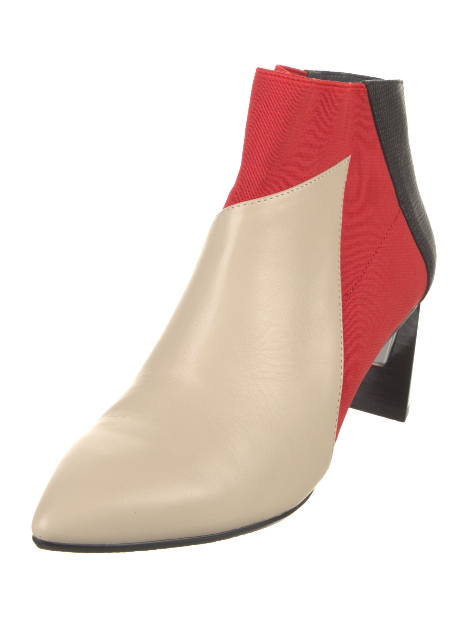 United Nude Leather Colorblock Pattern Chelsea Boots